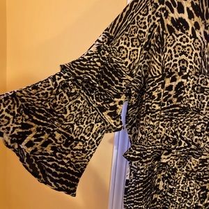 Ruffled Leopard Print Dress